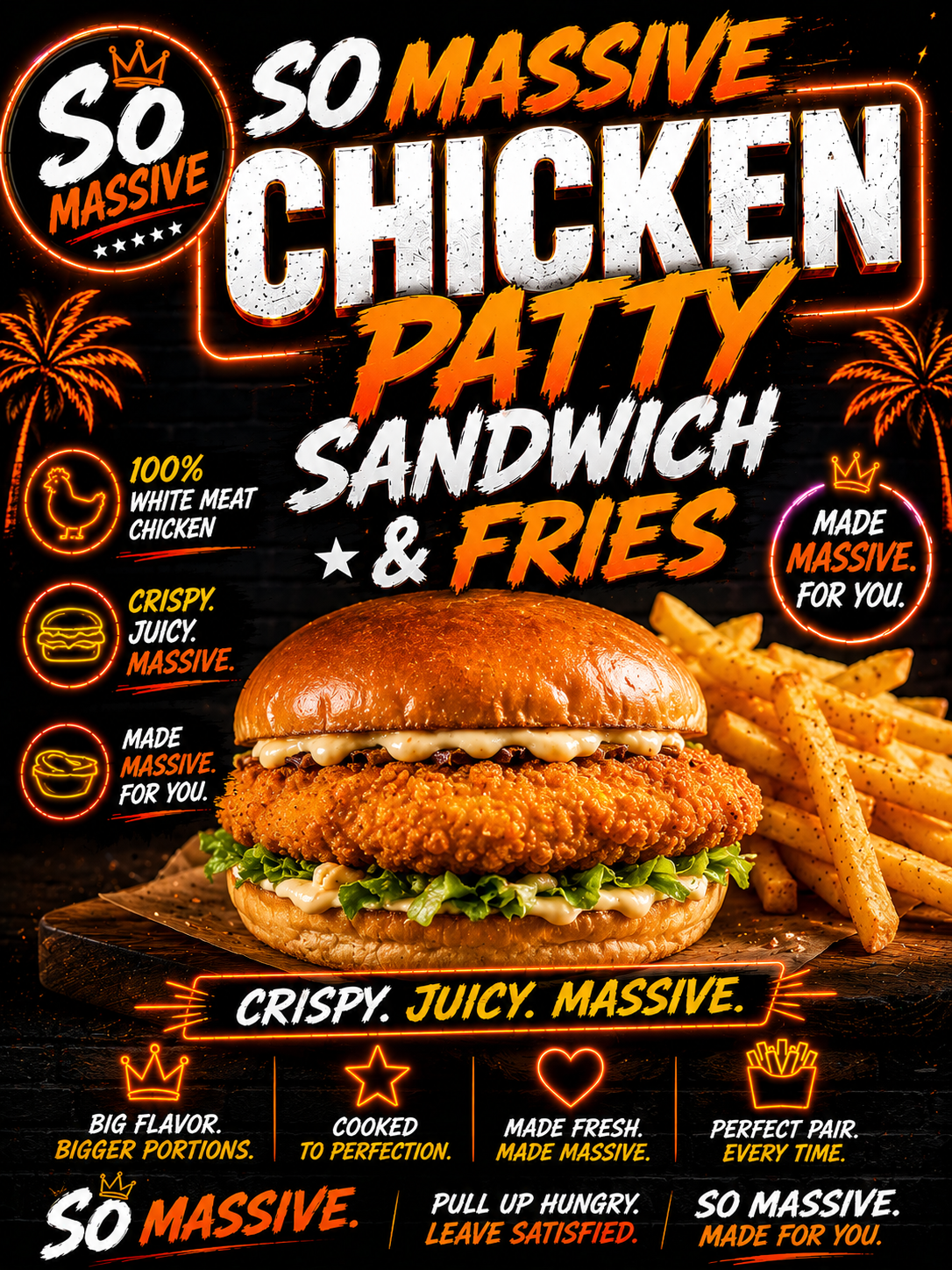 Chicken Patty Sandwich & Fries