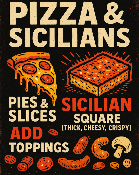 Sicilian Square Pizza Slices