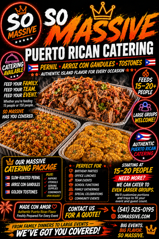 Pernil, Arroz con Gandules, & Tostones